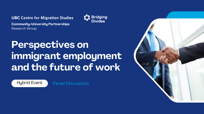 Perspectives on immigrant employment and the future of work